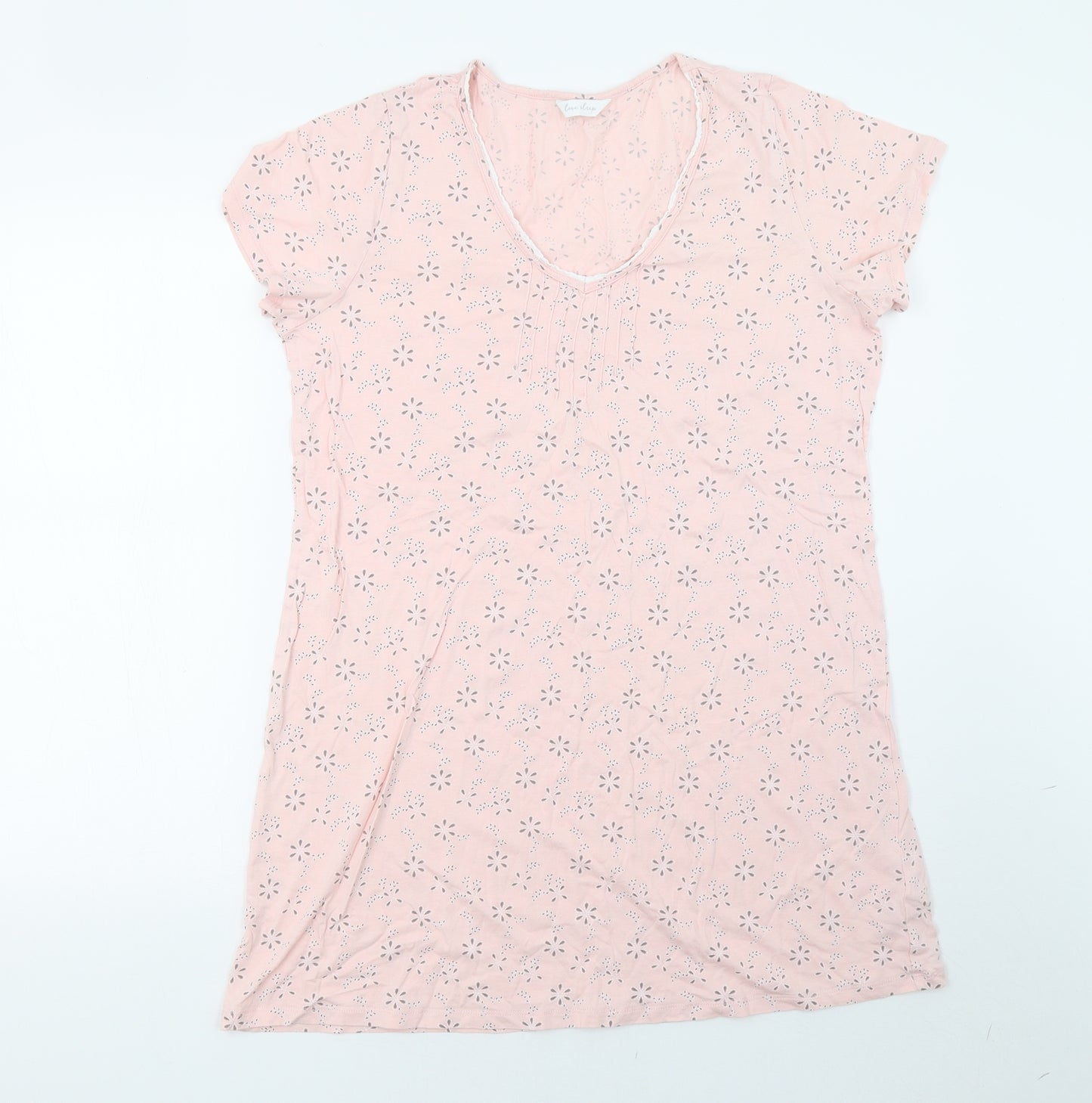 marks and Womens Pink Polka Dot   Pyjama Top Size 14