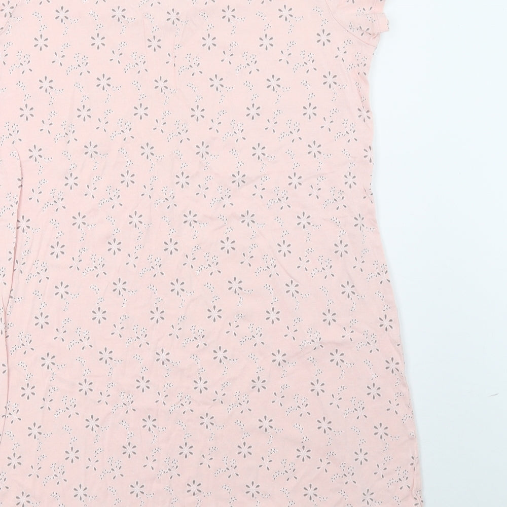 marks and Womens Pink Polka Dot   Pyjama Top Size 14