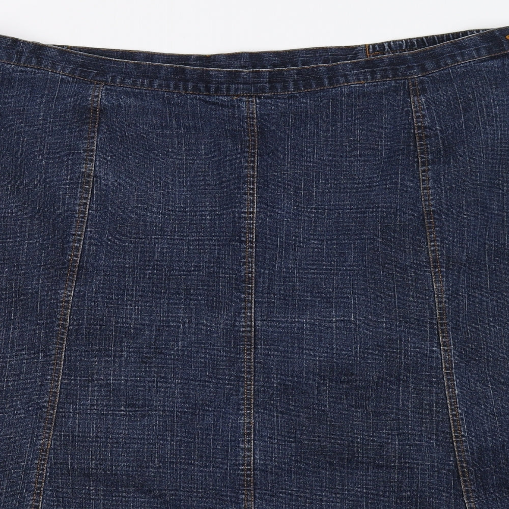 Classics Womens Blue  Denim A-Line Skirt Size 26