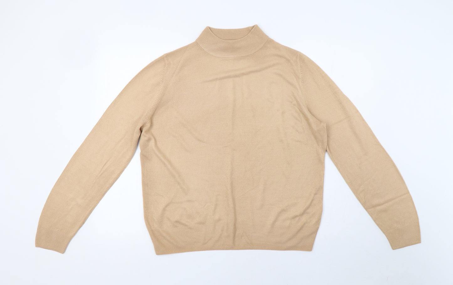 Marks and Spencer Womens Beige  Knit Pullover Sweatshirt Size 14