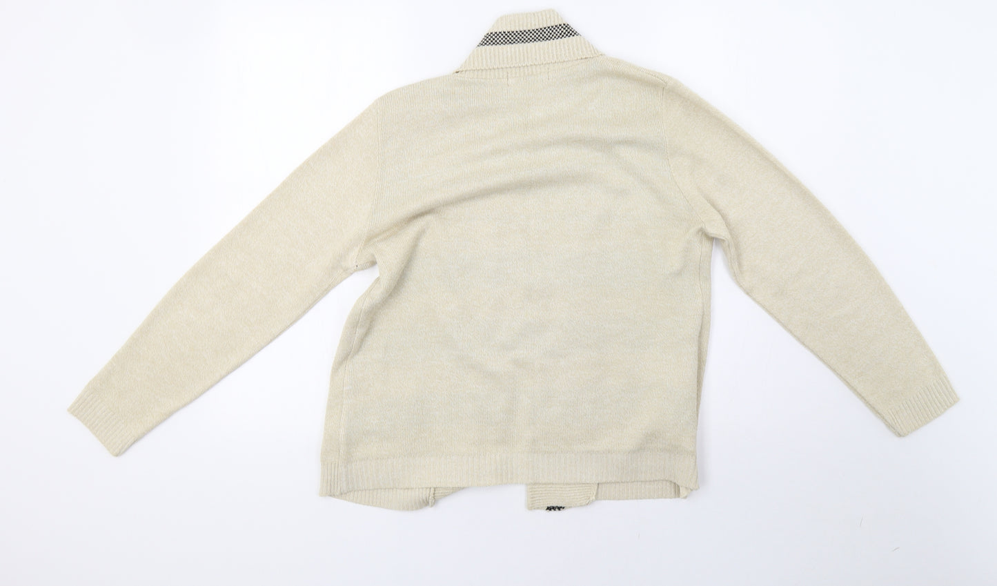 Glimpse Design Womens Beige  Knit Pullover Sweatshirt Size L