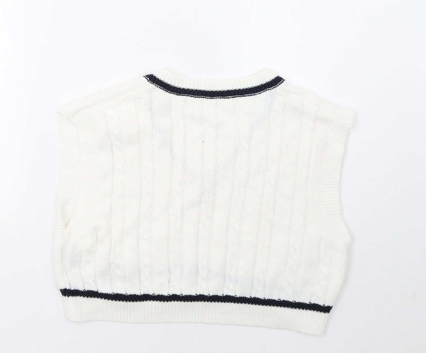 SheIn Womens White   Pullover Sweatshirt Size S  - cropped