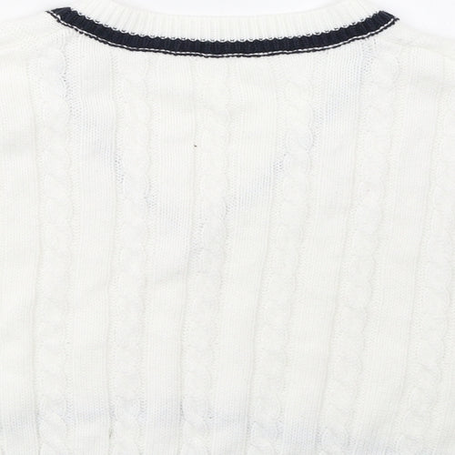 SheIn Womens White   Pullover Sweatshirt Size S  - cropped