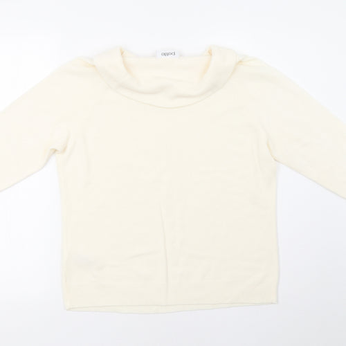 BHS Womens White  Knit Pullover Sweatshirt Size 14