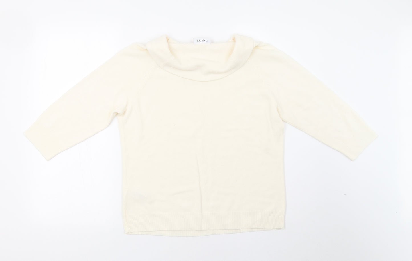 BHS Womens White  Knit Pullover Sweatshirt Size 14