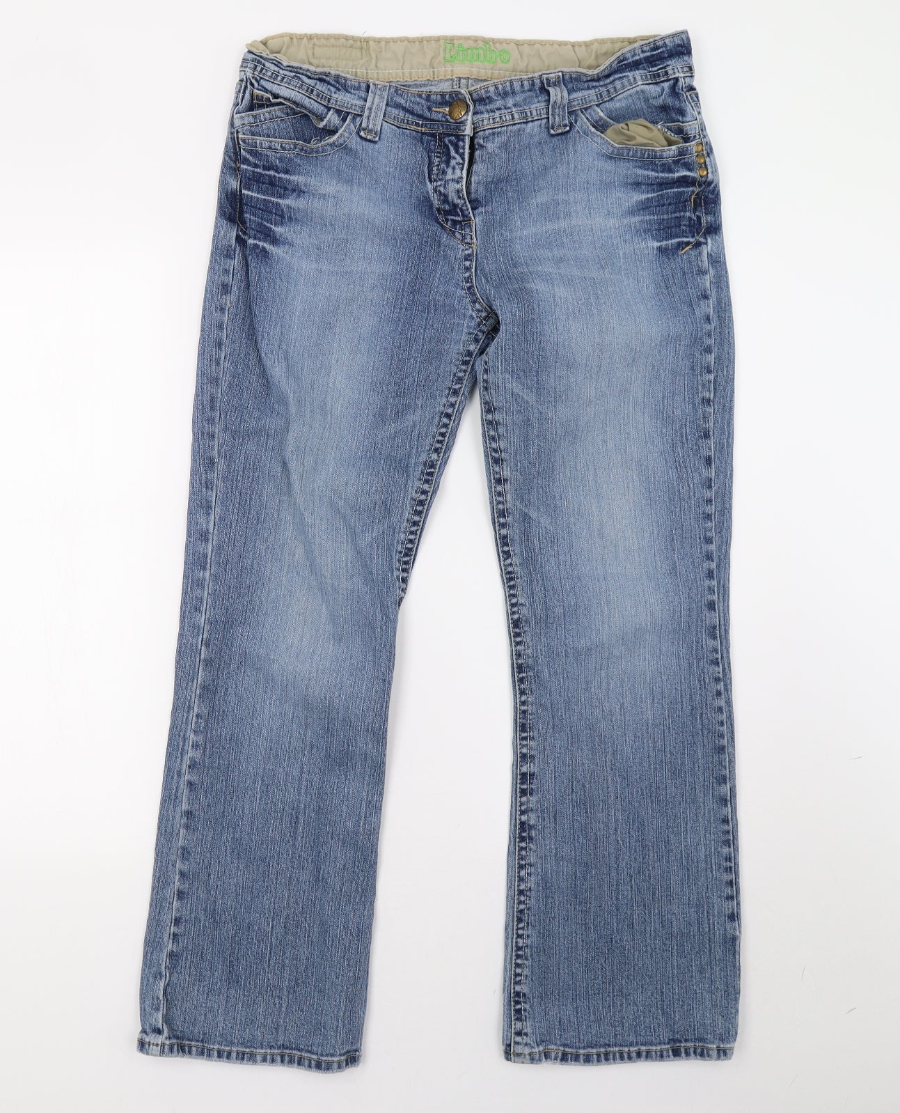 newlook Womens Blue  Denim Straight Jeans Size 16 L30 in