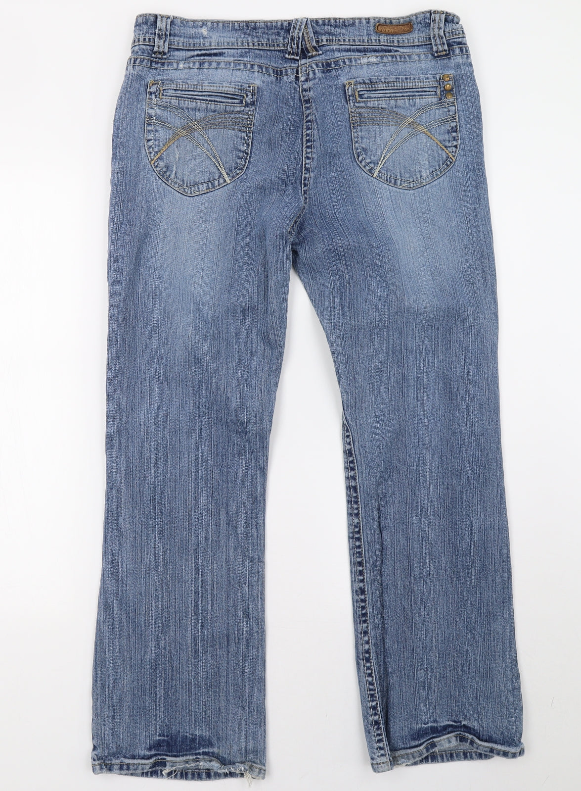 newlook Womens Blue  Denim Straight Jeans Size 16 L30 in