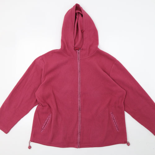 eatam Womens Pink  Fleece Jacket  Size 18