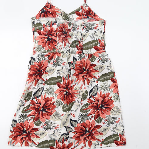 ESMARA Womens Red Floral  A-Line  Size 18