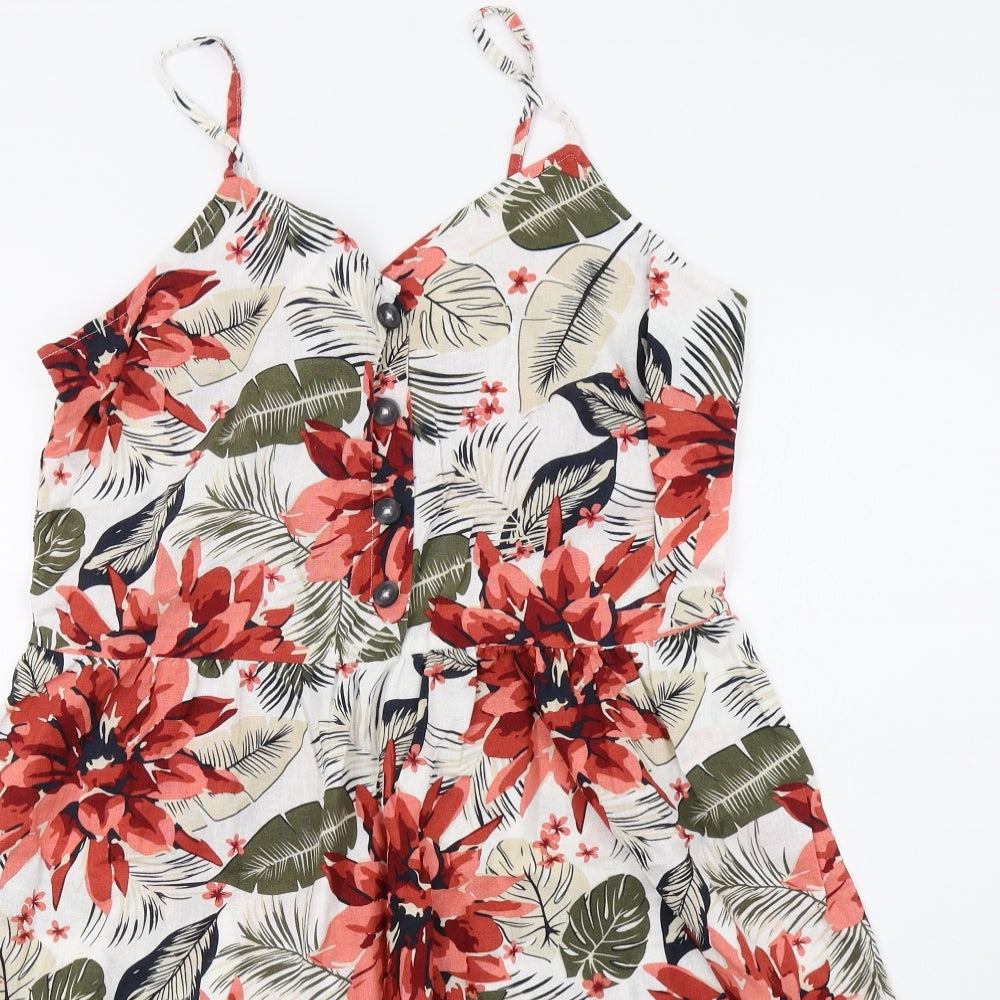 ESMARA Womens Red Floral  A-Line  Size 18