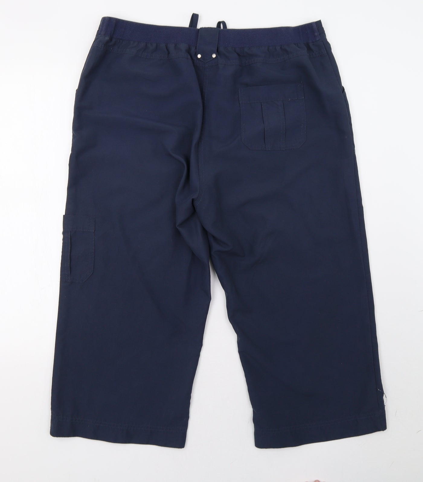 Cotton Traders Womens Blue   Cropped Trousers Size 18 L23 in