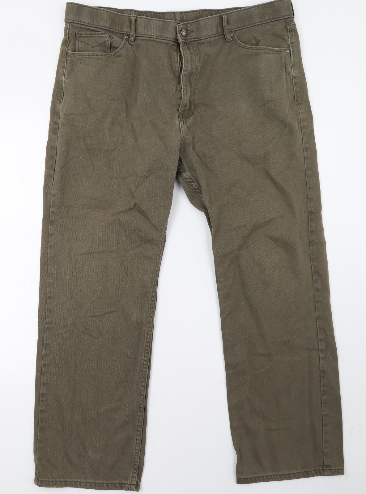 Marks and Spencer Mens Green  Denim Straight Jeans Size 40 L31 in