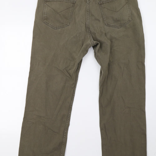 Marks and Spencer Mens Green  Denim Straight Jeans Size 40 L31 in
