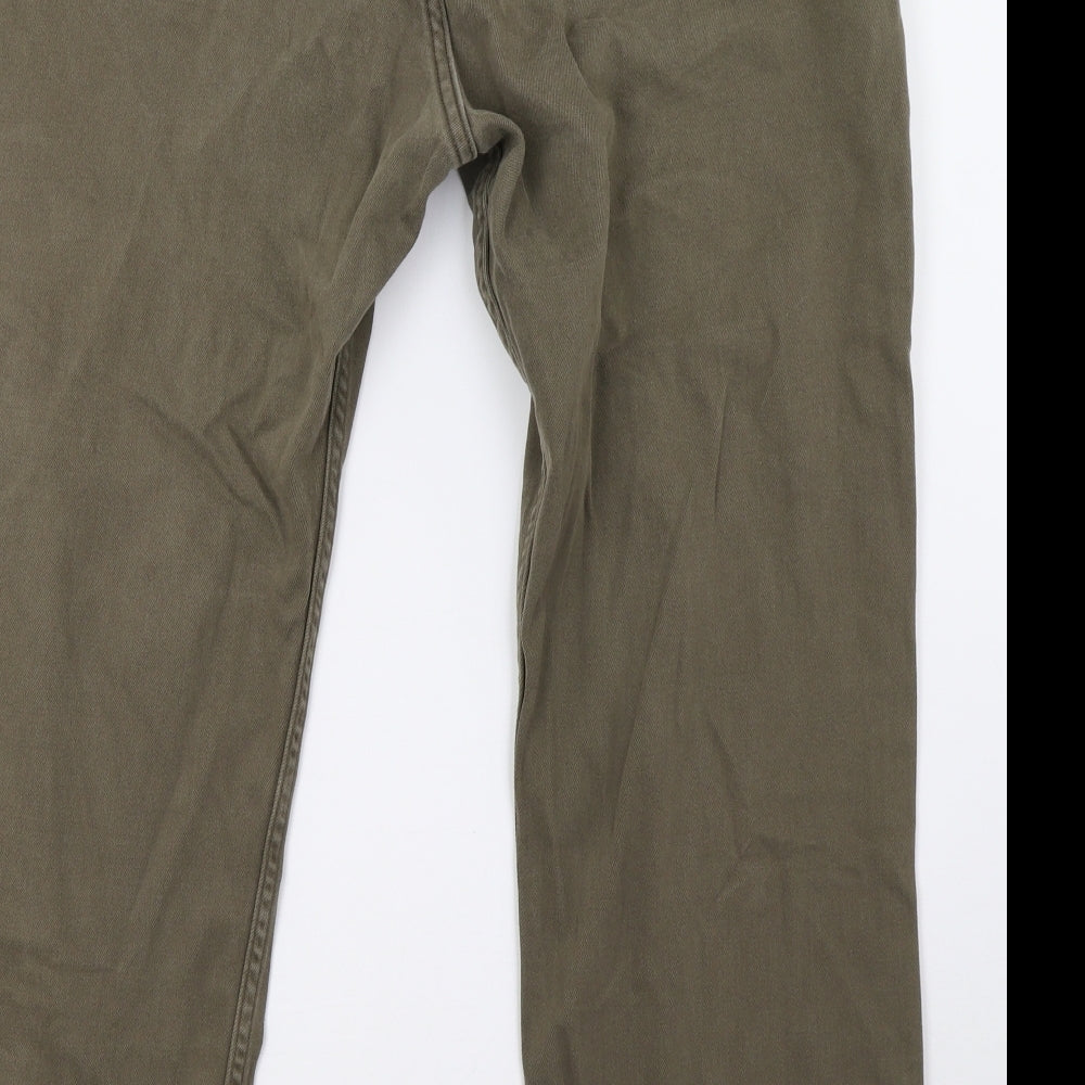 Marks and Spencer Mens Green  Denim Straight Jeans Size 40 L31 in