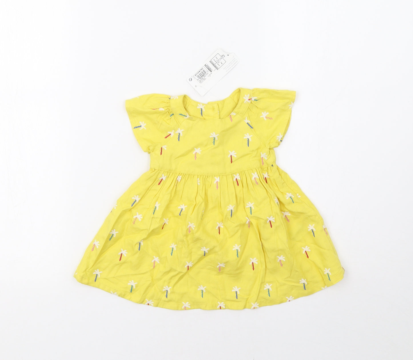 Marks and Spencer Girls Yellow Polka Dot  A-Line  Size 3-6 Months