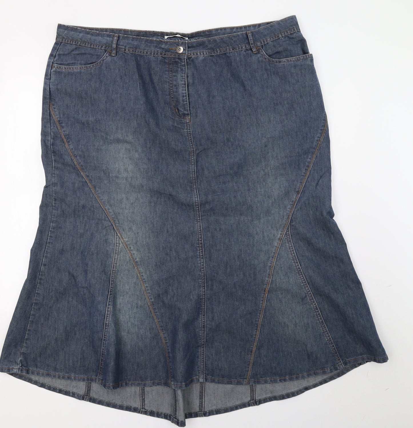 George Womens Blue  Denim A-Line Skirt Size 24