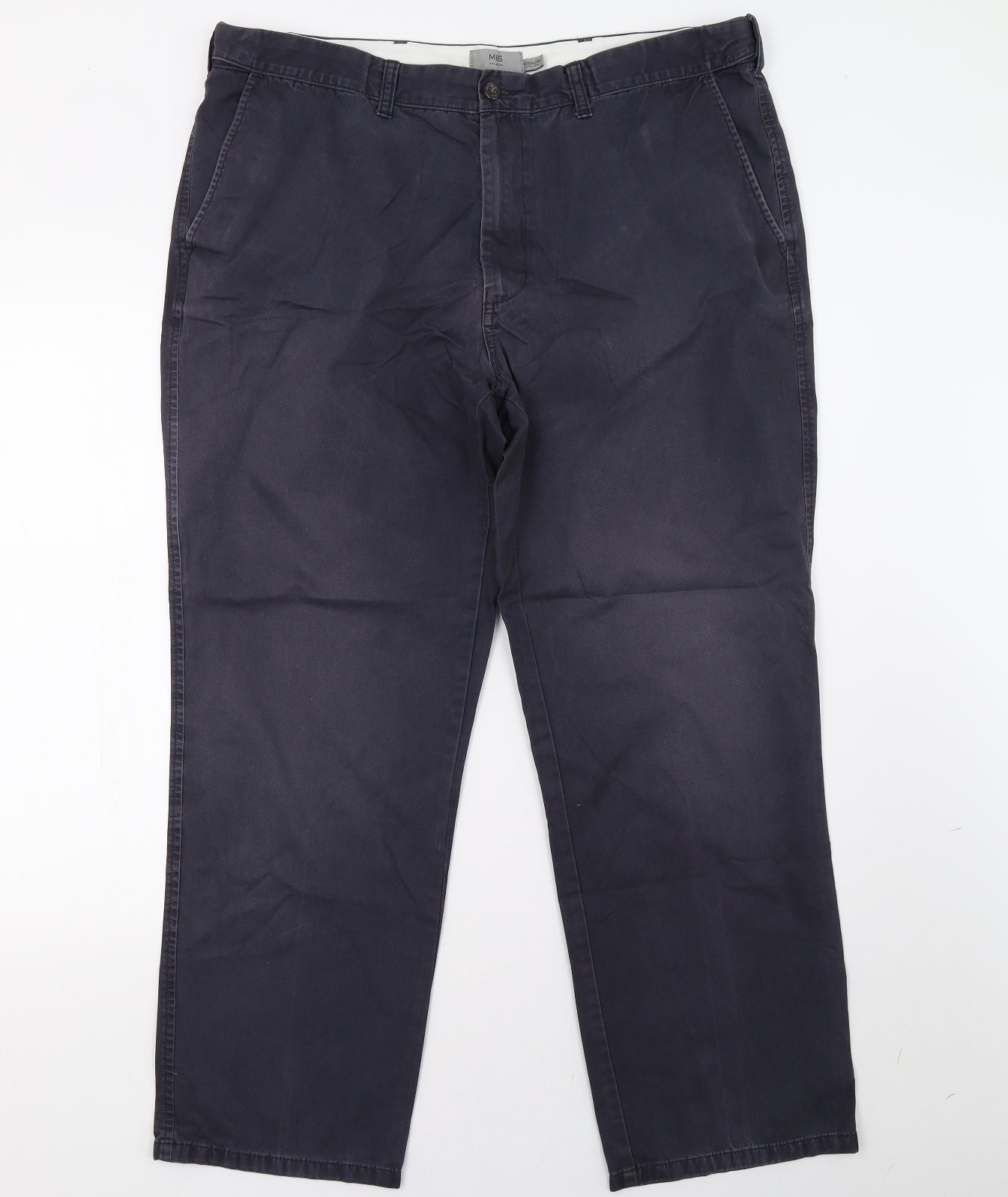 Marks and Spencer Mens Blue   Trousers  Size 40 L31 in