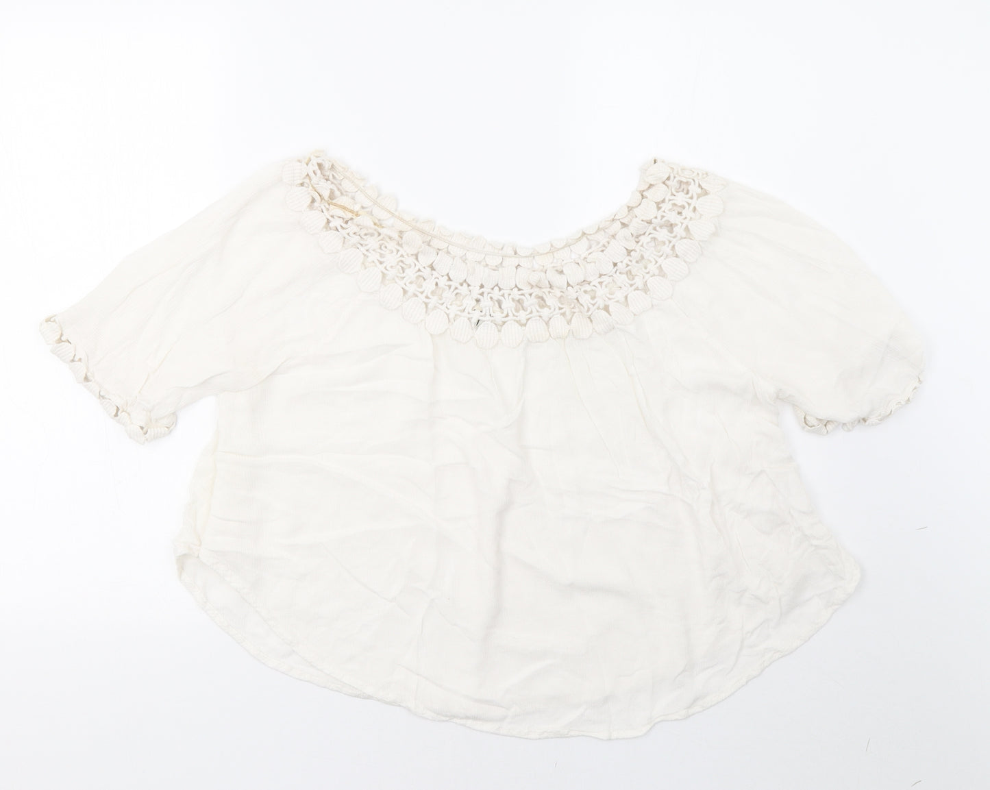 River Island Womens White   Basic T-Shirt Size 10