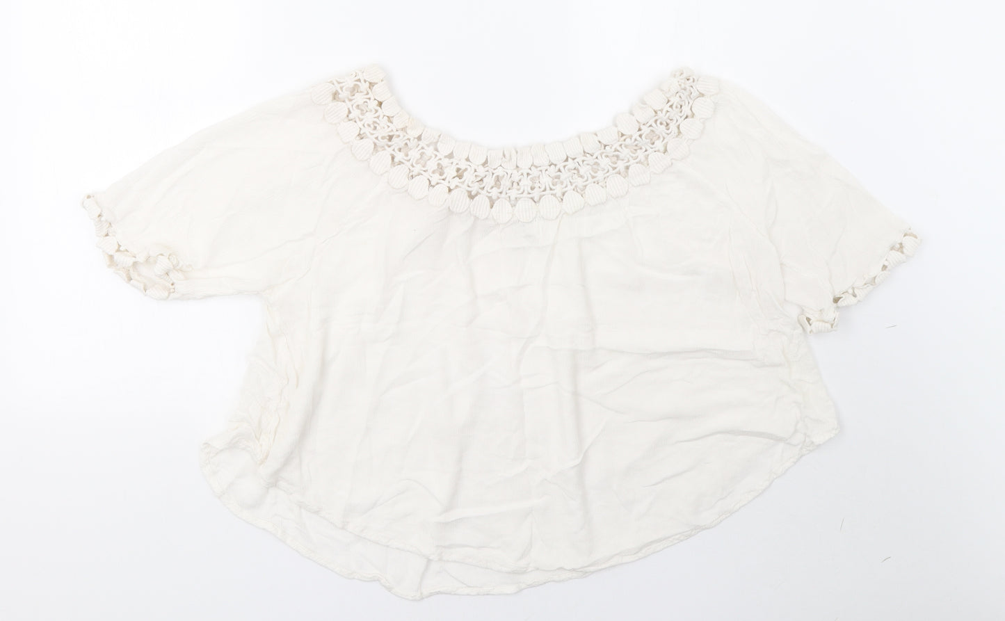 River Island Womens White   Basic T-Shirt Size 10