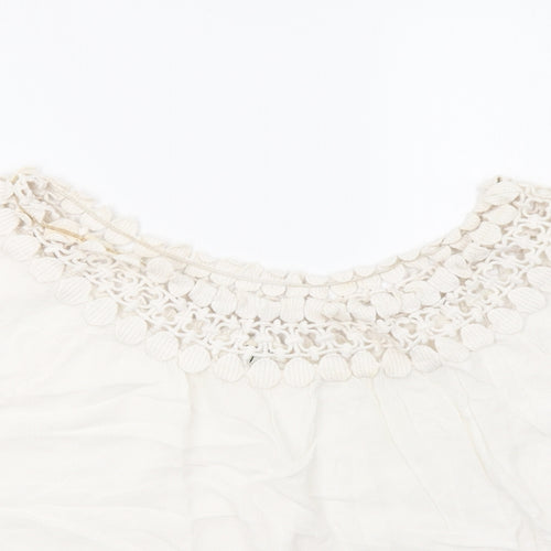 River Island Womens White   Basic T-Shirt Size 10