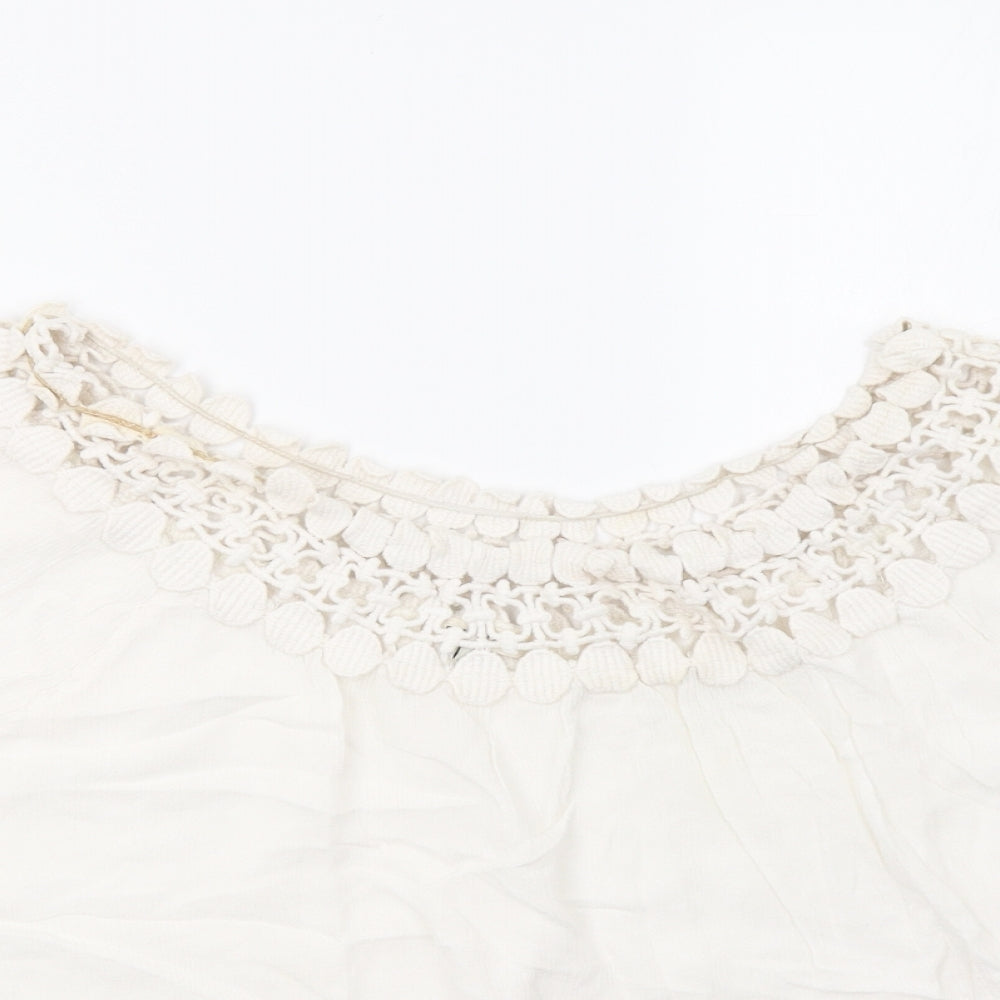 River Island Womens White   Basic T-Shirt Size 10
