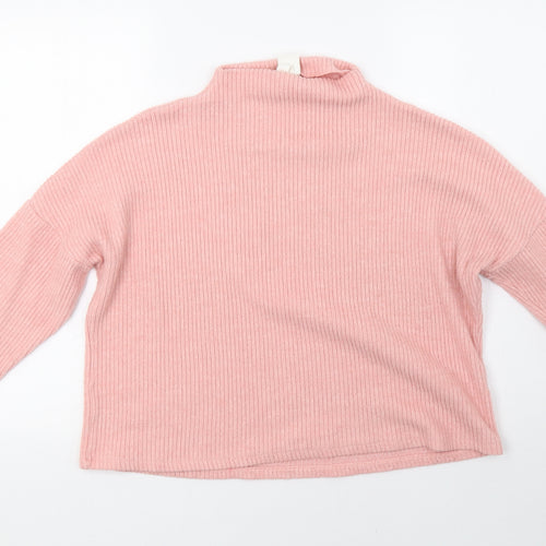 H&M Womens Pink  Knit Pullover Sweatshirt Size M