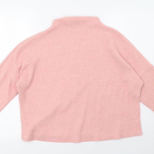 H&M Womens Pink  Knit Pullover Sweatshirt Size M