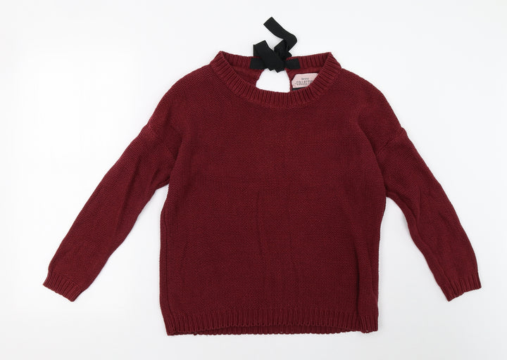 Bershka Womens Red Pullover Sweatshirt Size S