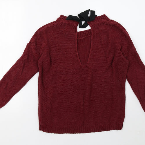 Bershka Womens Red   Pullover Sweatshirt Size S