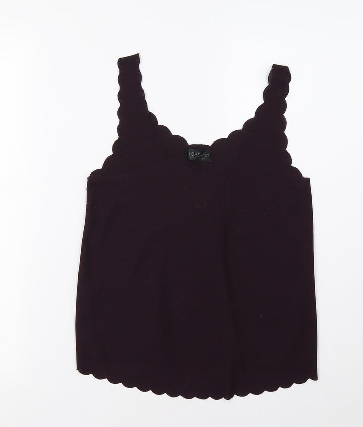 Topshop Womens Purple   Basic Tank Size 8