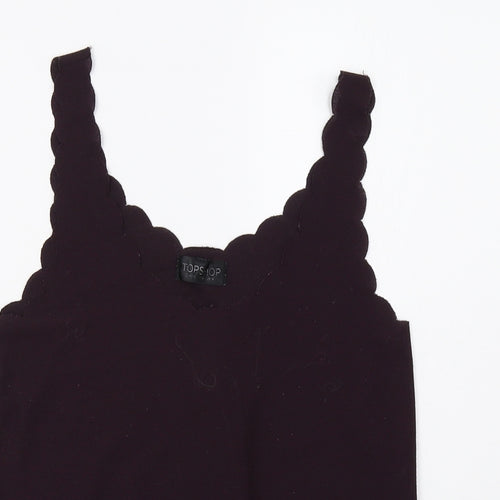 Topshop Womens Purple   Basic Tank Size 8