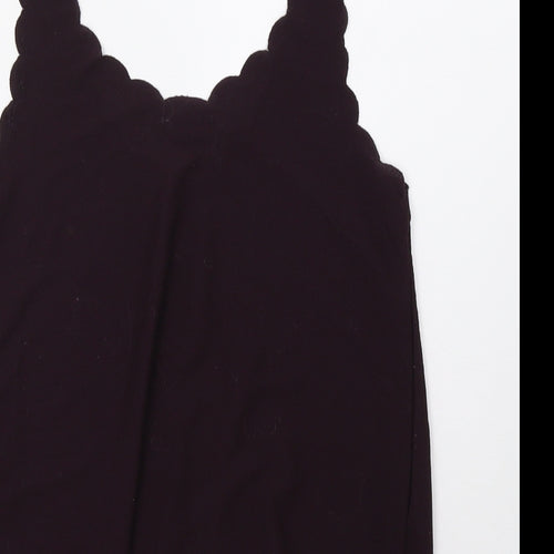 Topshop Womens Purple   Basic Tank Size 8