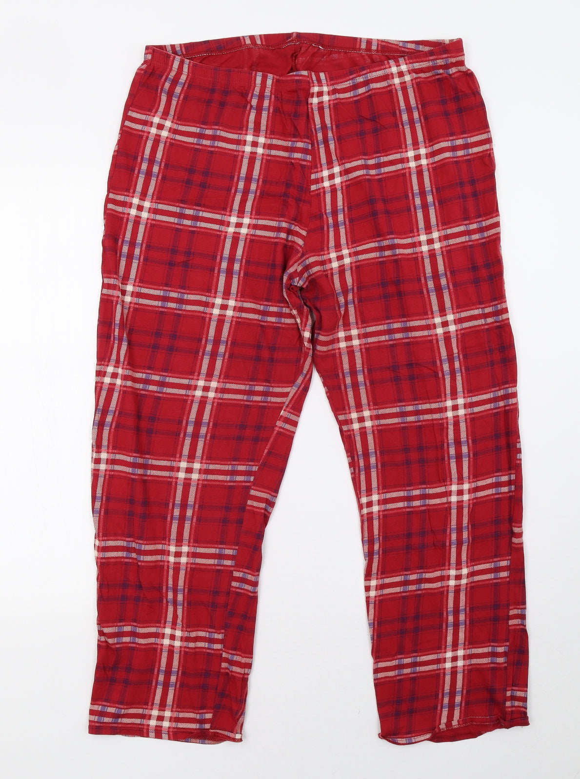 Marks and Spencer Mens Red Check   Pyjama Pants Size L