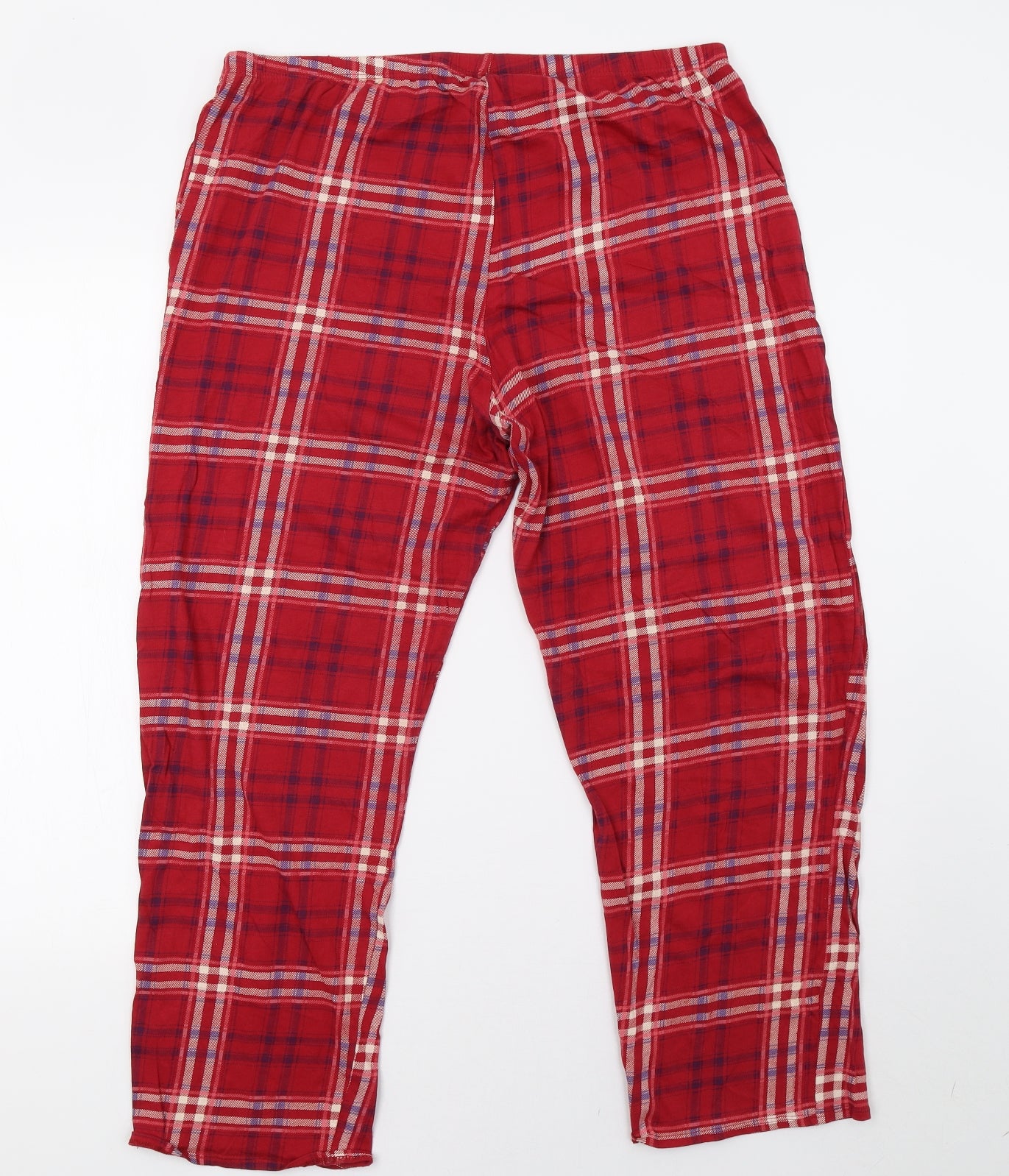 Marks and Spencer Mens Red Check   Pyjama Pants Size L