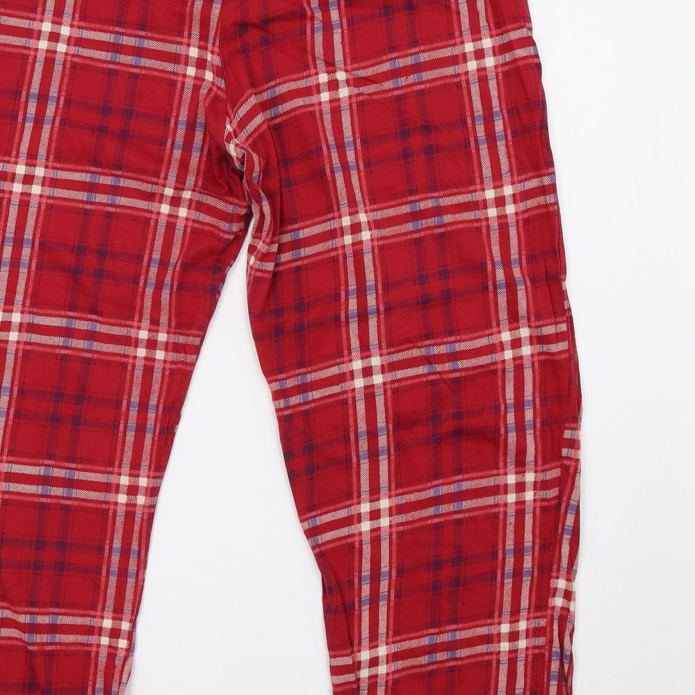 Marks and Spencer Mens Red Check   Pyjama Pants Size L