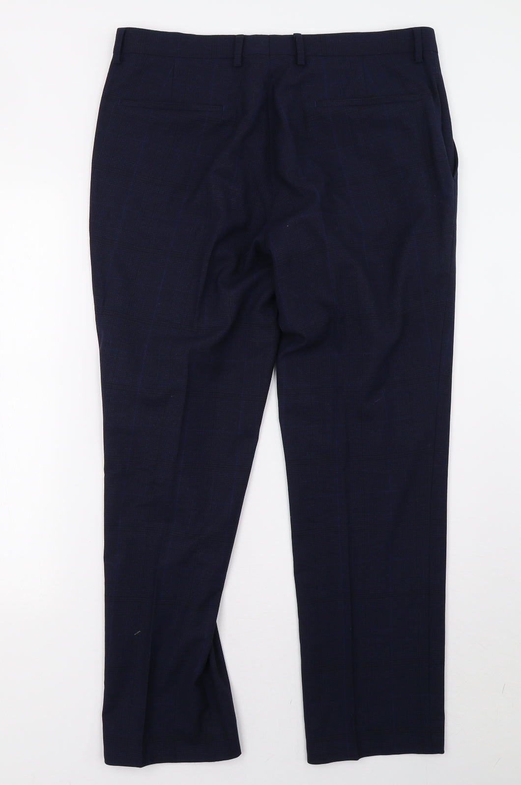T.M.Lewin Mens Blue   Trousers  Size 34 L30 in