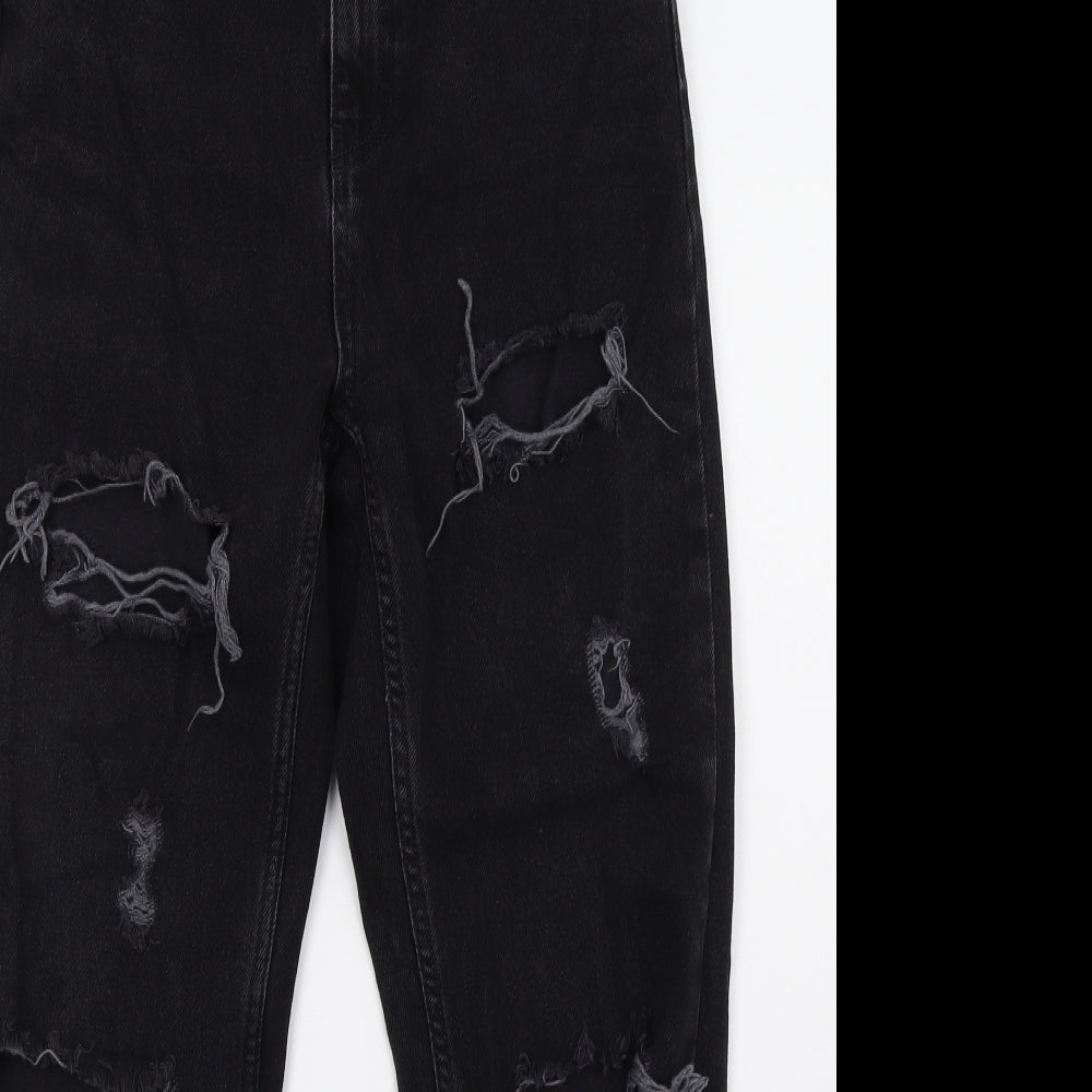 Primark Womens Black  Denim Mom Jeans Size 6 L28 in