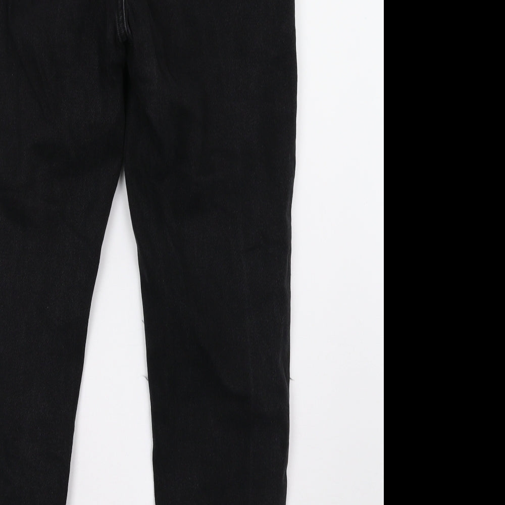 Primark Womens Black  Denim Mom Jeans Size 6 L28 in
