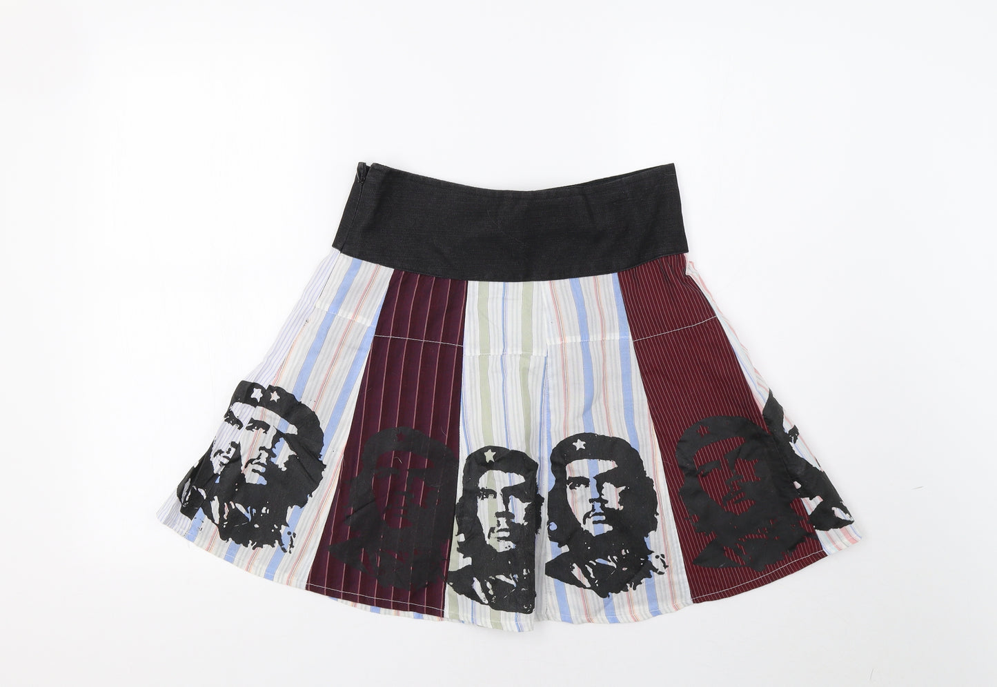 Yumi Womens Multicoloured Striped  A-Line Skirt Size S