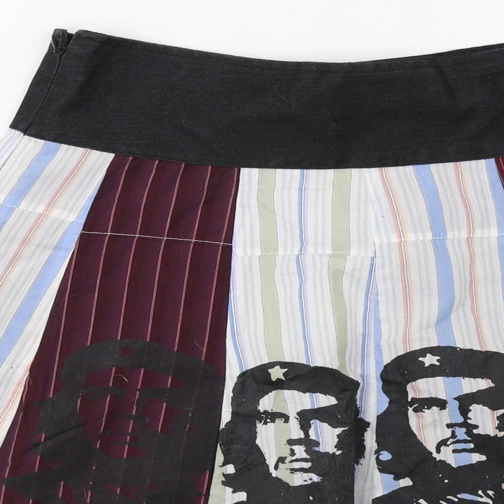 Yumi Womens Multicoloured Striped  A-Line Skirt Size S