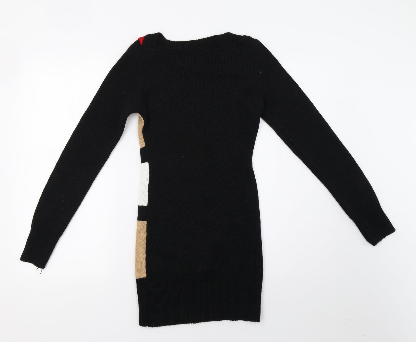 Jane Norman Womens Black  Knit Jumper Dress  Size 8