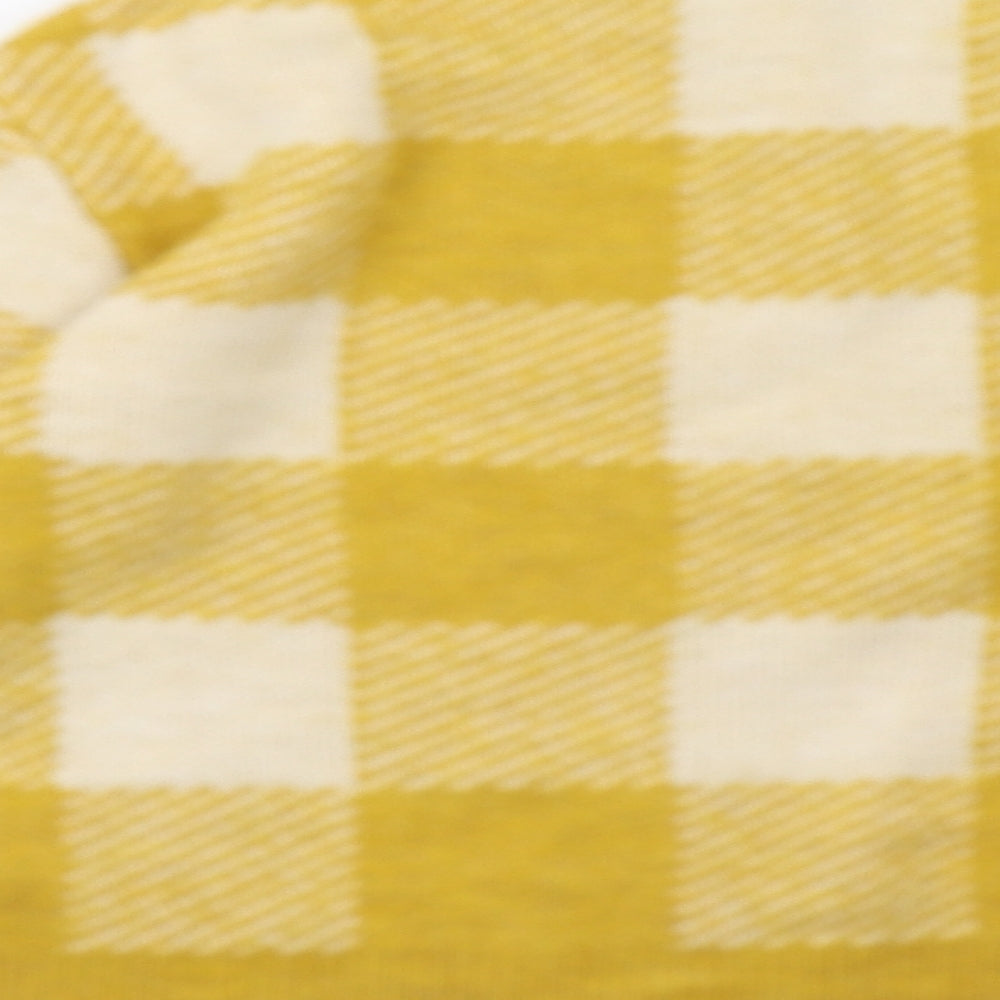 Primark Womens Yellow Check  Pullover Sweatshirt Size 8