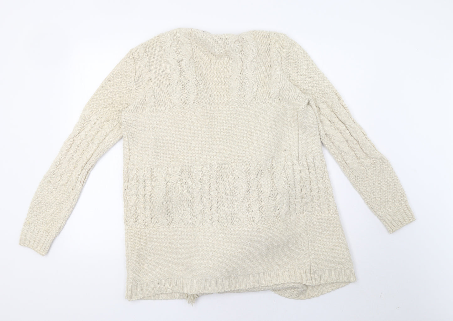 NEXT Womens Beige  Knit Cardigan Jumper Size M
