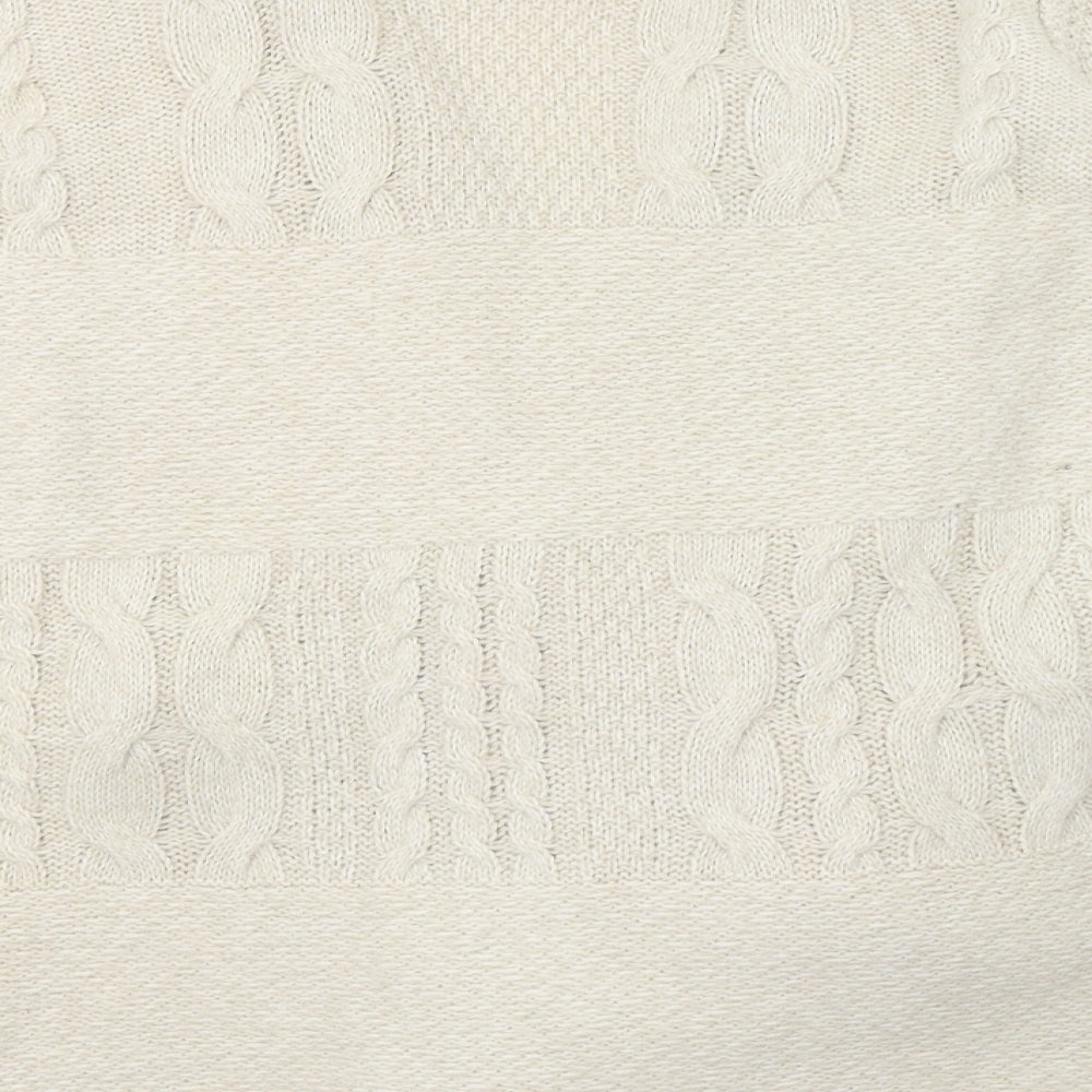 NEXT Womens Beige  Knit Cardigan Jumper Size M