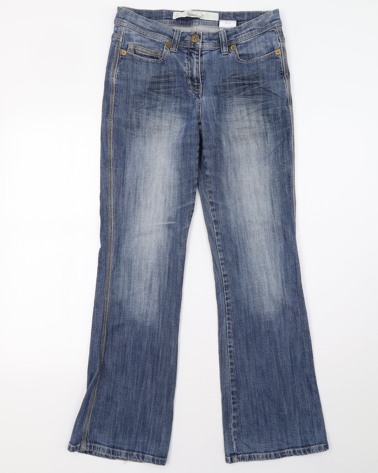 NEXT Womens Blue  Denim Straight Jeans Size 10 L31 in