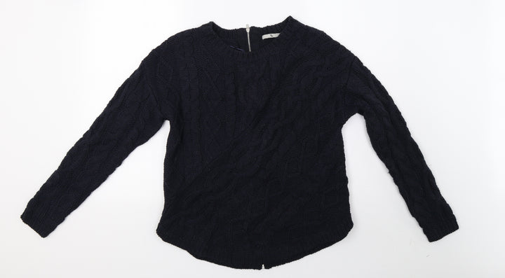 Sainsburys Womens Blue Knit Pullover Sweatshirt Size 12