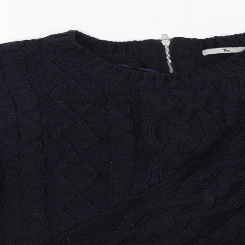 Sainsburys Womens Blue  Knit Pullover Sweatshirt Size 12