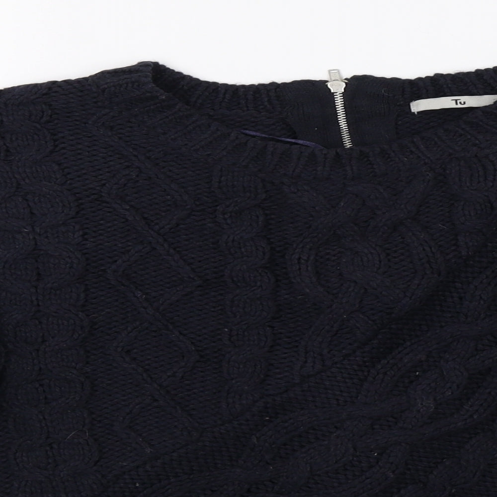 Sainsburys Womens Blue  Knit Pullover Sweatshirt Size 12