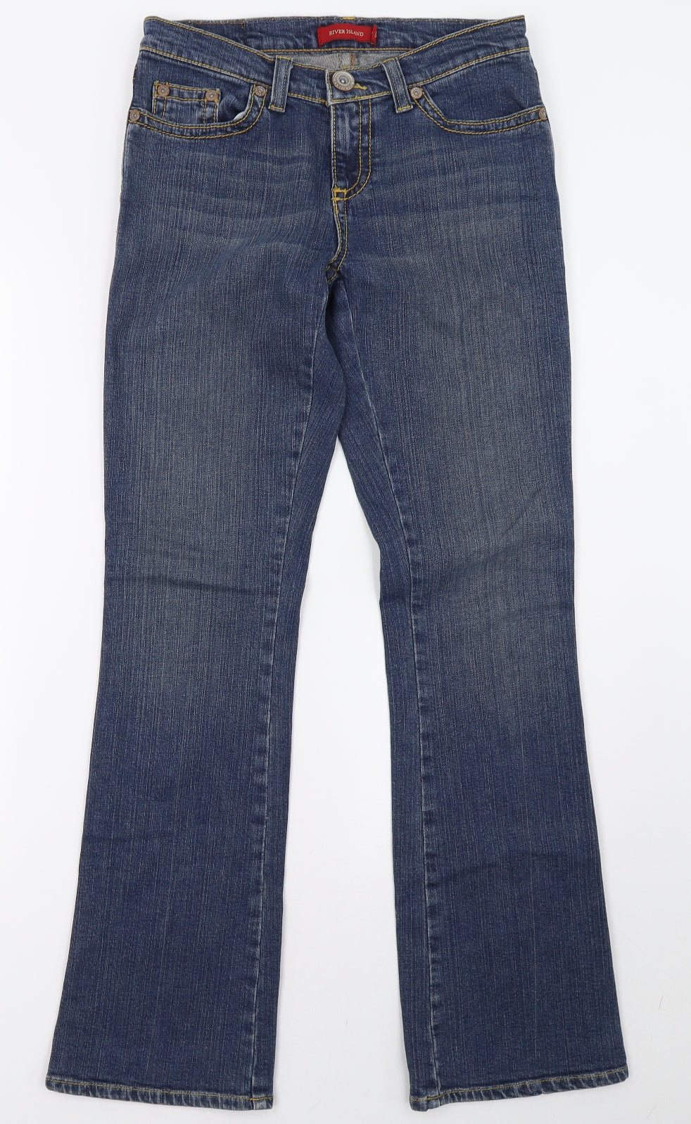 River Island Womens Blue  Denim Straight Jeans Size 10 L32 in