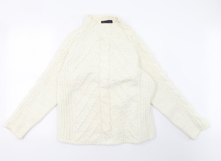 Marks and Spencer Womens White  Knit Pullover Sweatshirt Size L